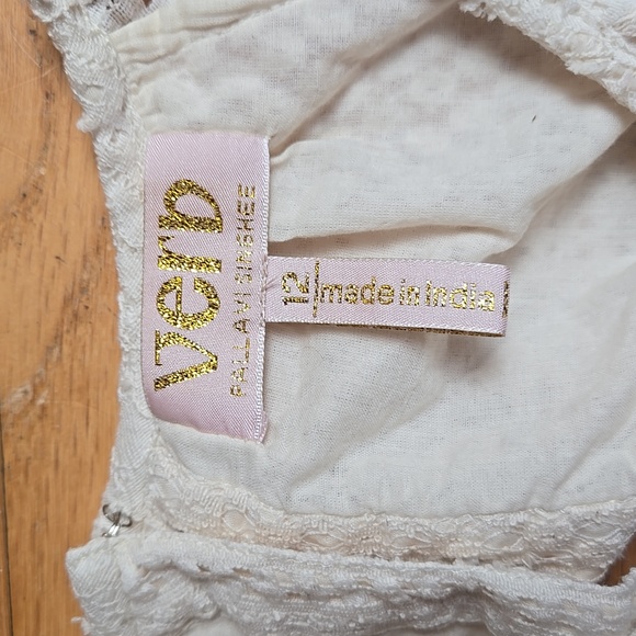 Anthropologie Verb Pallavi Singhee Agneza eyelet lace open tie-back midi dress - Picture 6 of 8